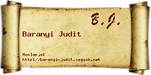 Baranyi Judit névjegykártya